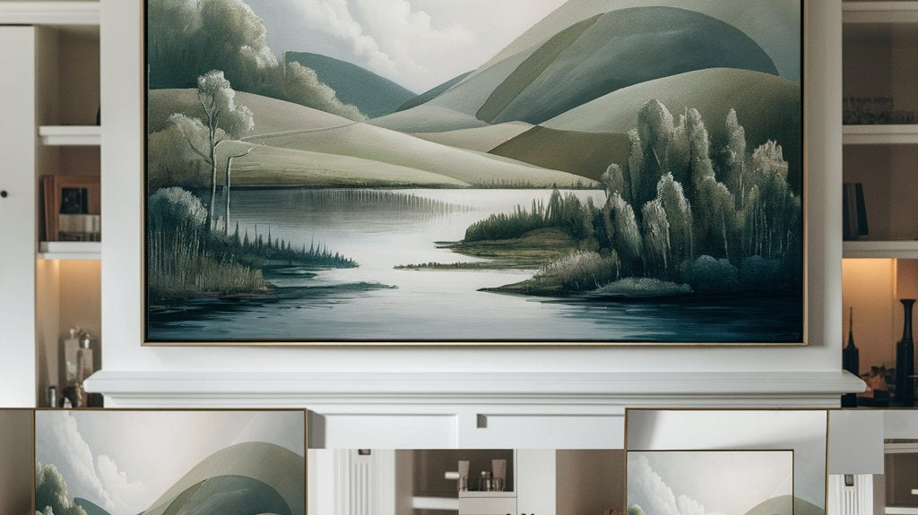 Tableau moderne créant une ambiance naturelle apaisante