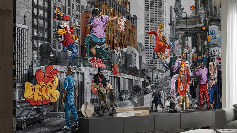 Une maison décorée avec du street art unique