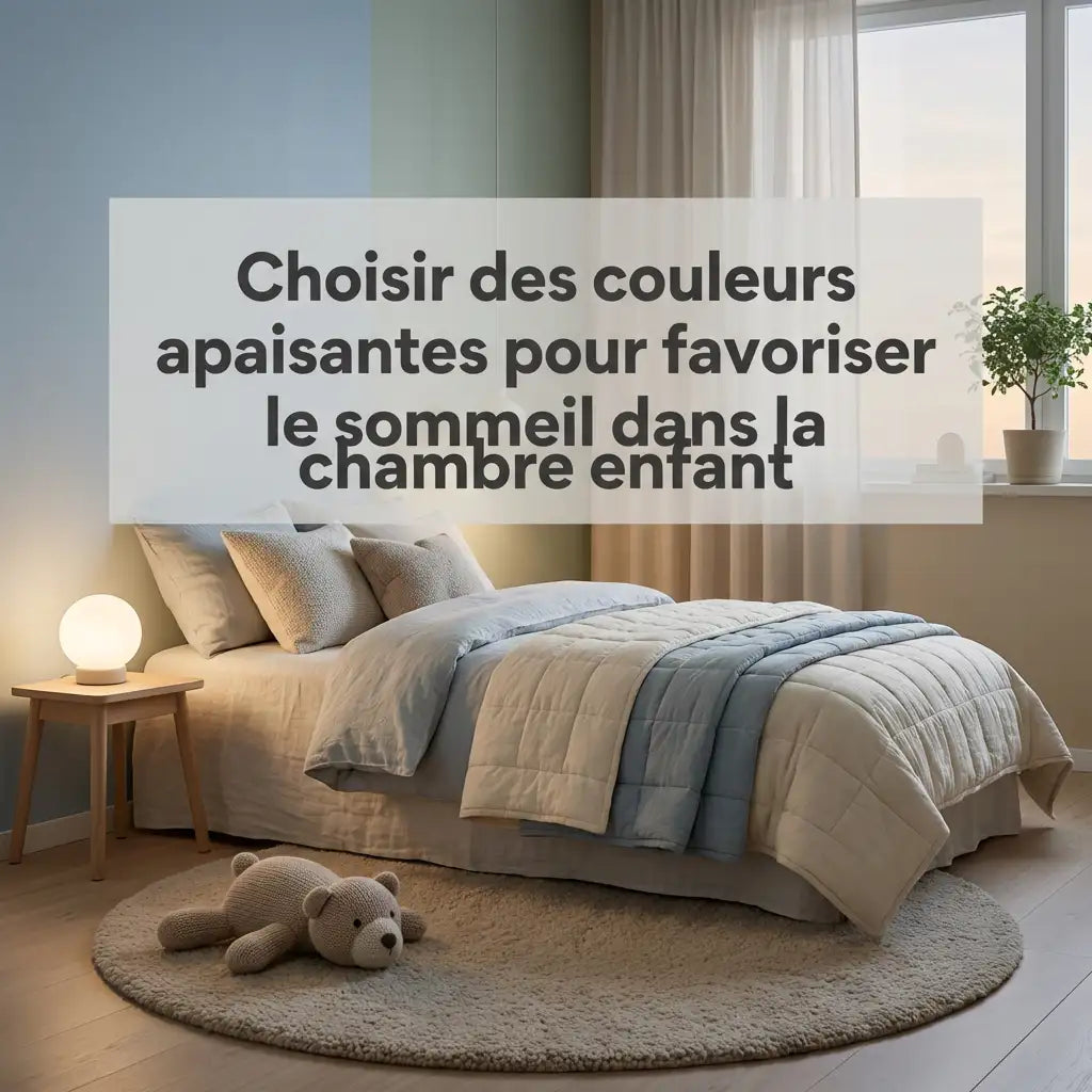 Choisir des couleurs apaisantes pour favoriser le sommeil dans la chambre enfant