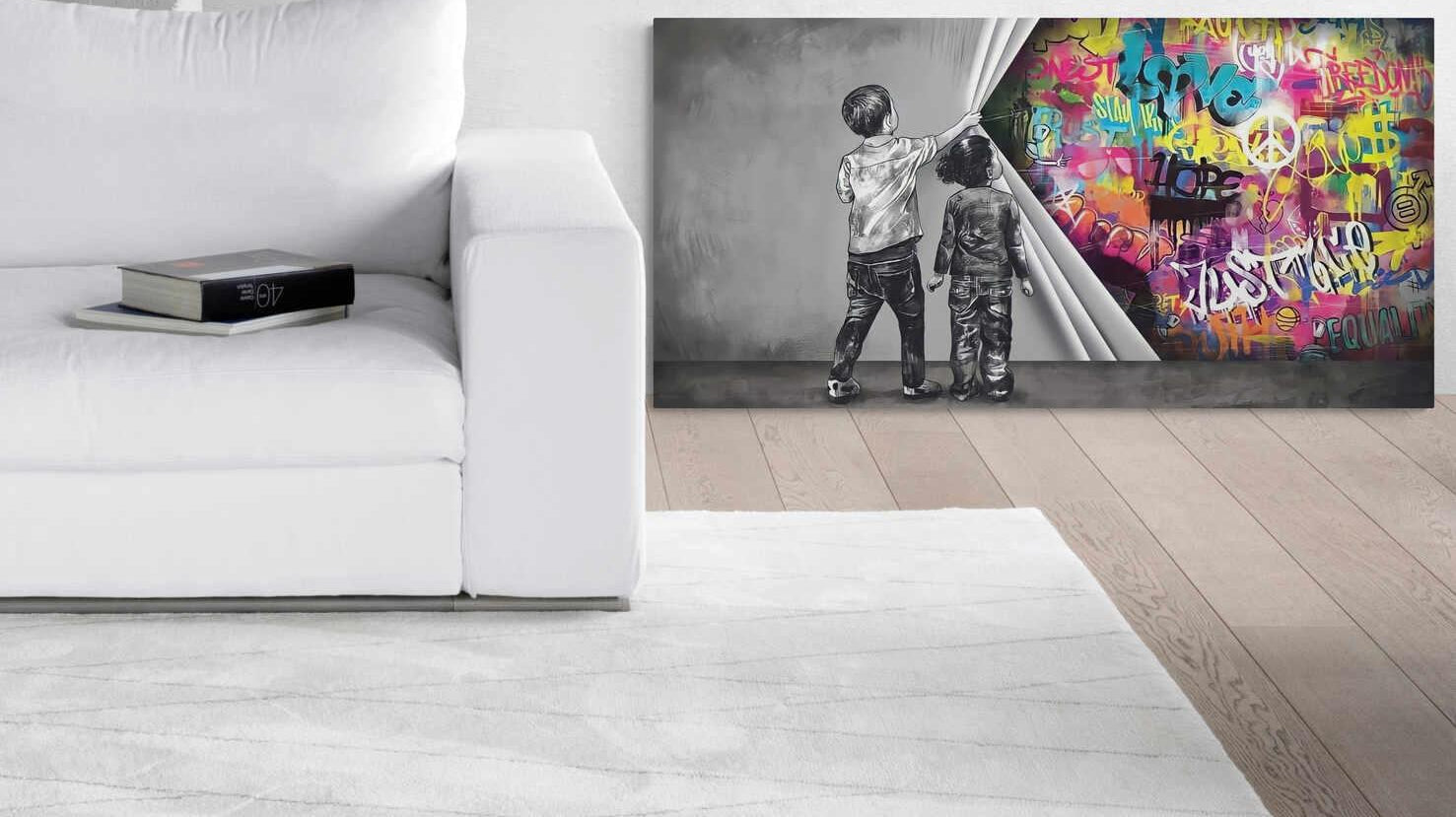 Comment mettre en valeur un tableau dans un salon - Montableaudeco