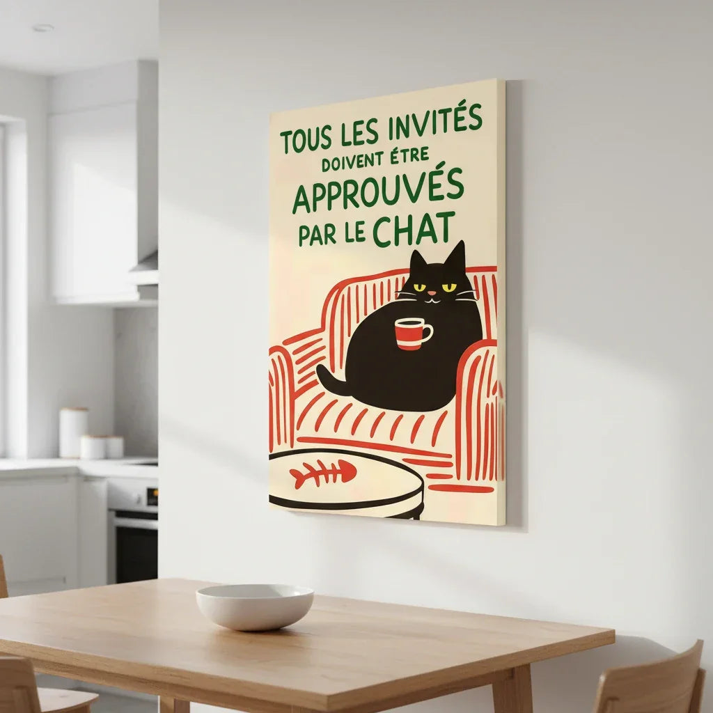 Décoration murale chat pour entrée chaleureuse