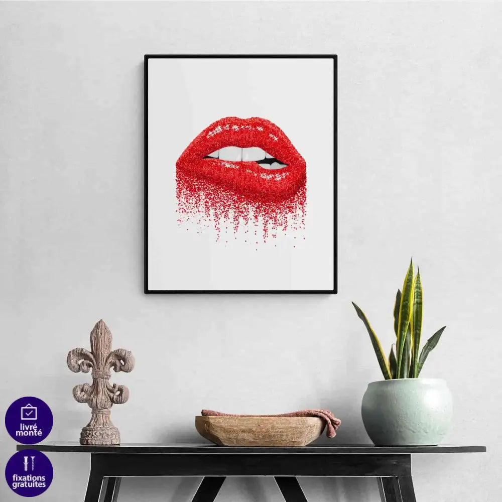 Affiche Fashion Rouge et Noir 6 Pièces - Montableaudeco