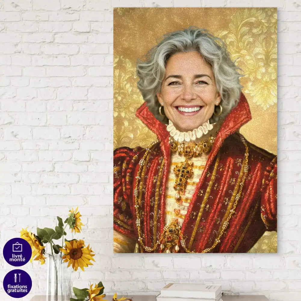 Portrait personnalisé femme type reine ou duchesse