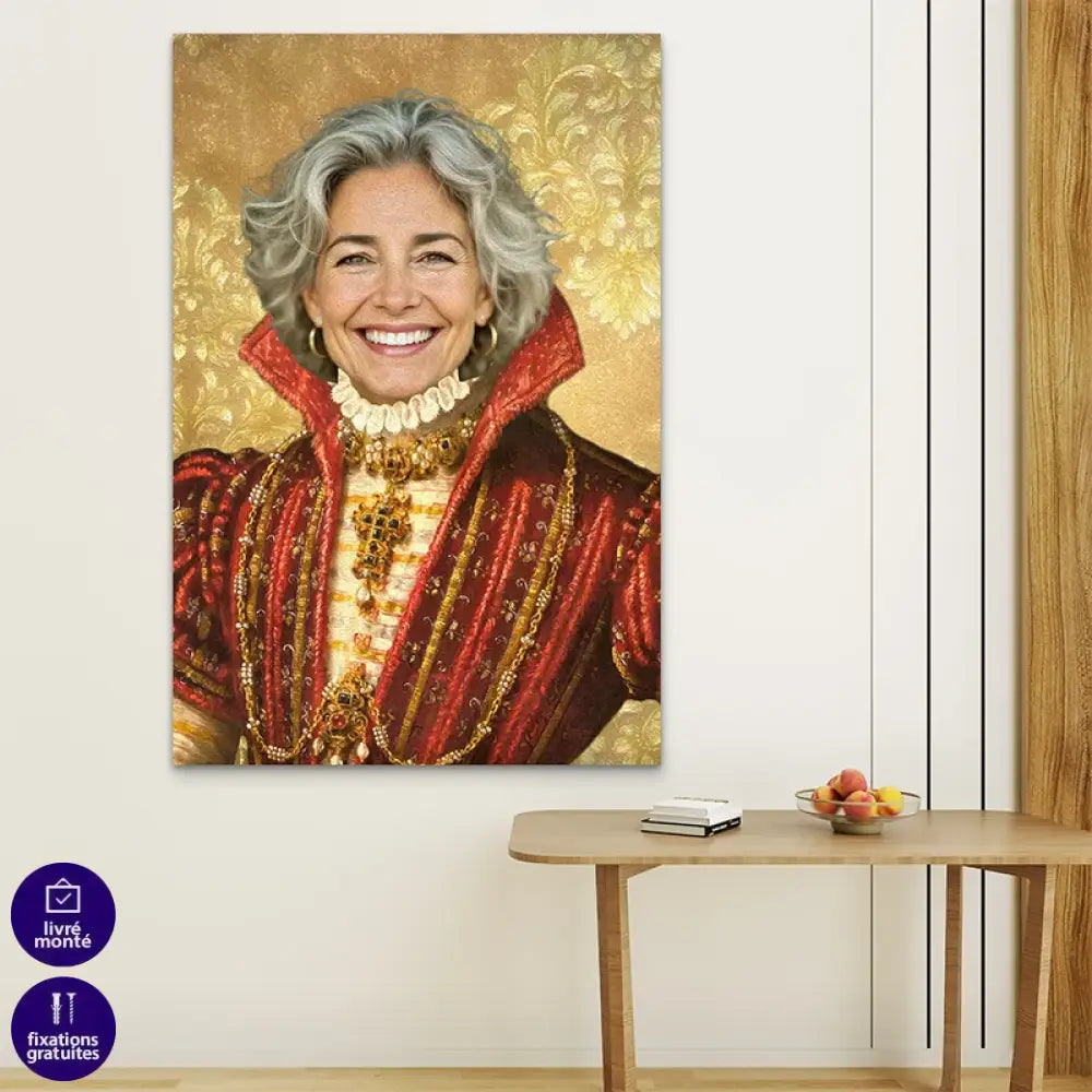 Toile personnalisée femme noble style renaissance royale