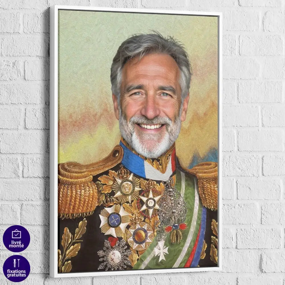 Portrait personnalisé homme type Napoléon roi empereur