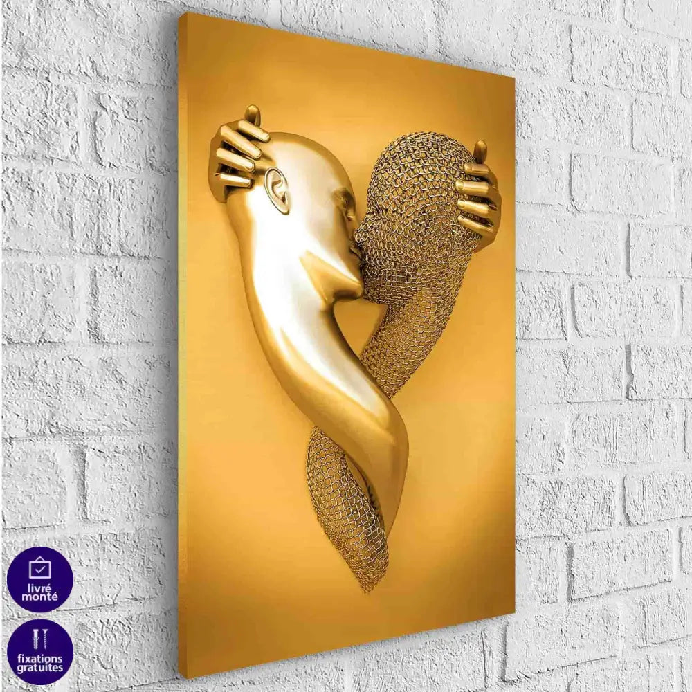 Tableau 3D Un Amour Or - Montableaudeco