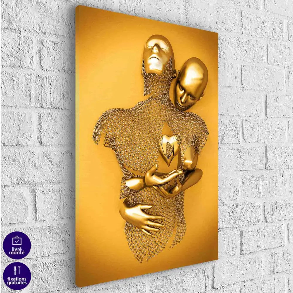Tableau 3D Un Amour Or - Montableaudeco
