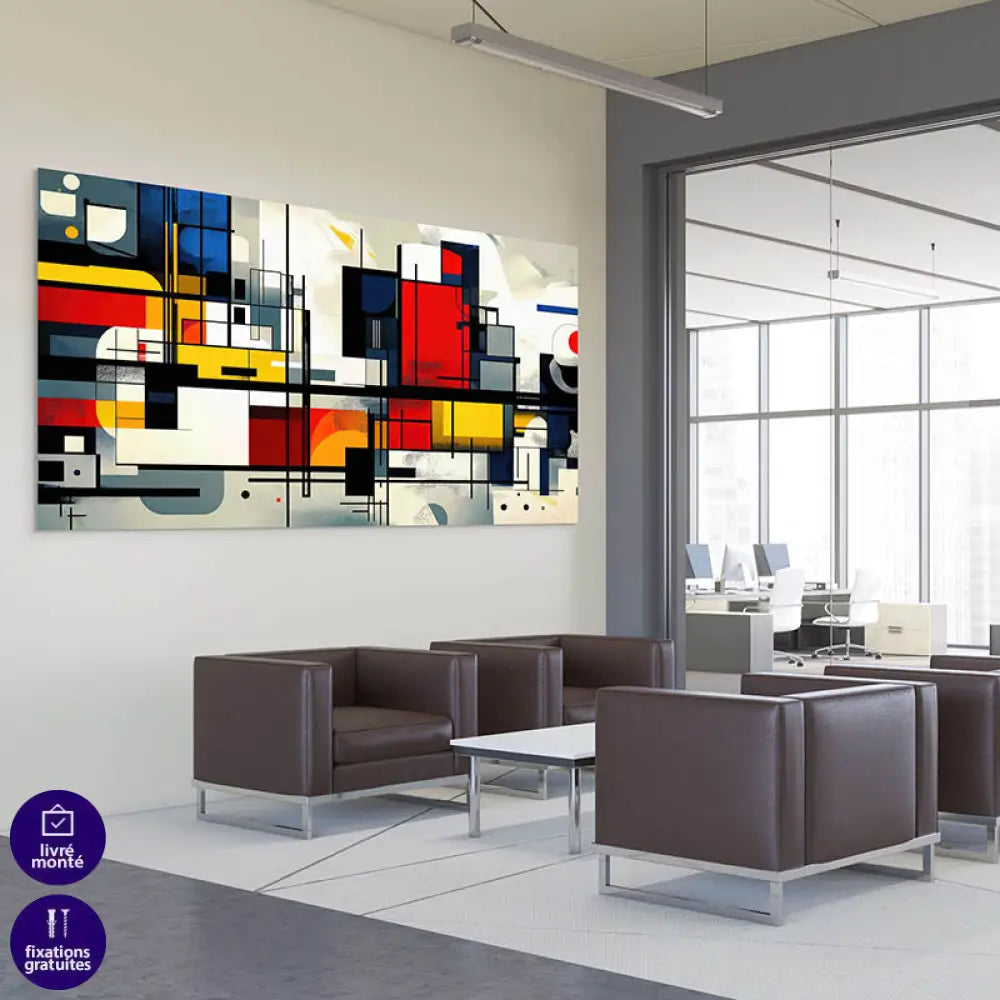 Tableau Abstrait Équilibre Chromatique c