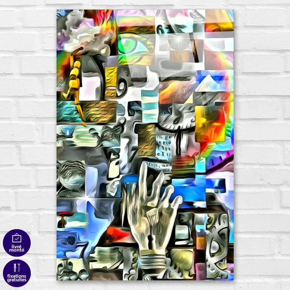 Tableau Abstrait Mécanique du Corp - Montableaudeco