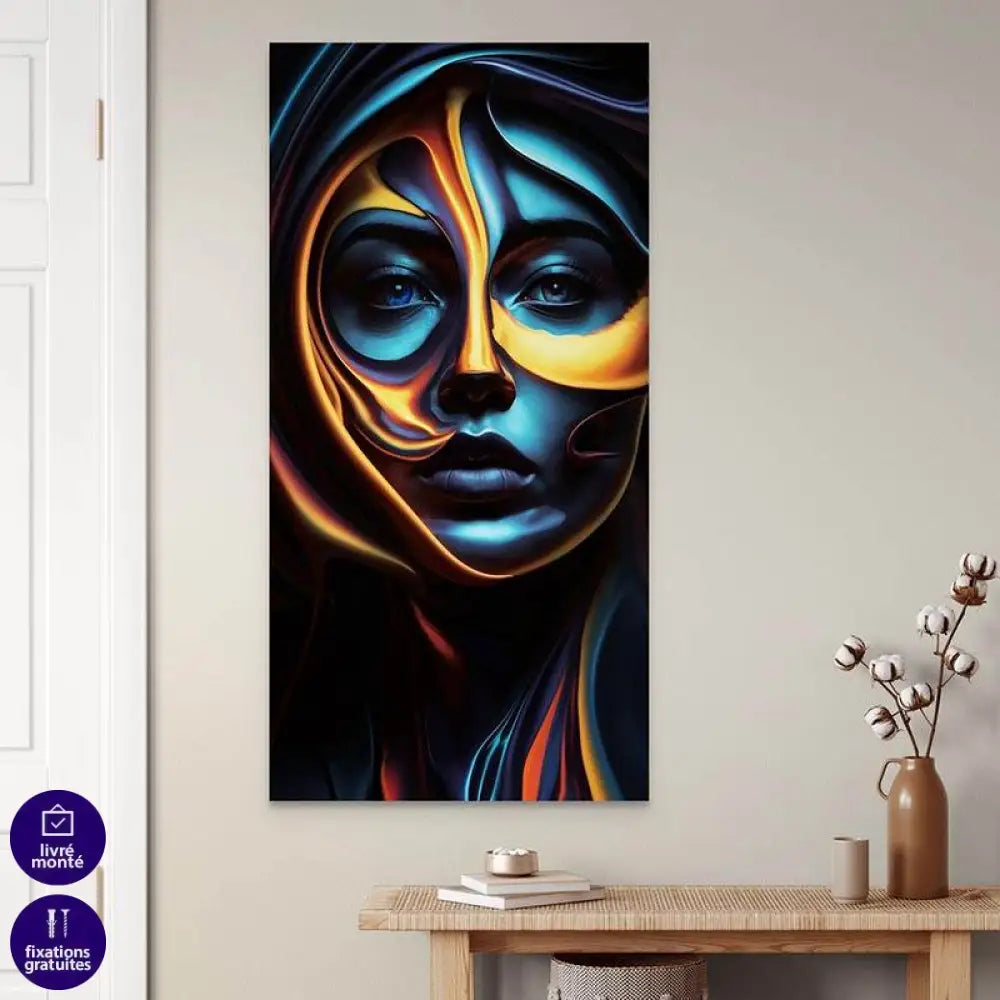 Tableau Abstrait | Visage des Flammes | Offre de Bienvenue -20% b