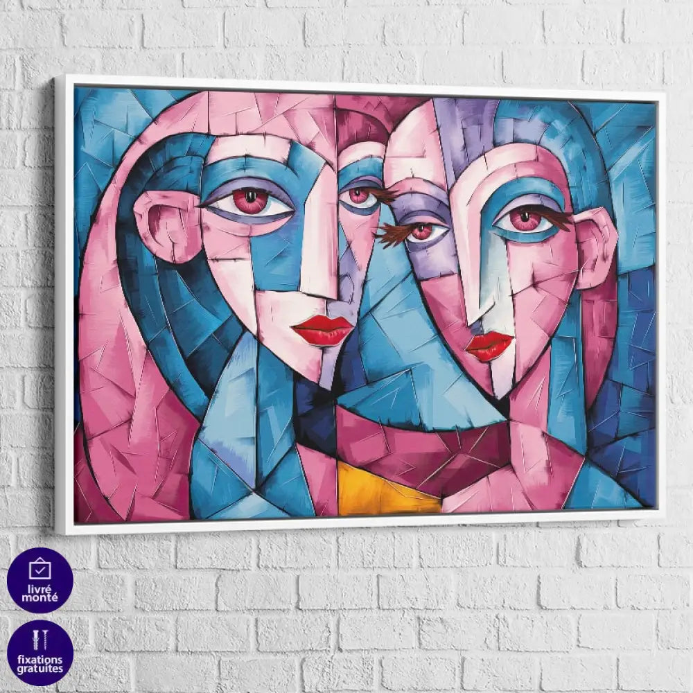 Tableau Abstrait | Visages Polyphoniques | Déco Tendance d