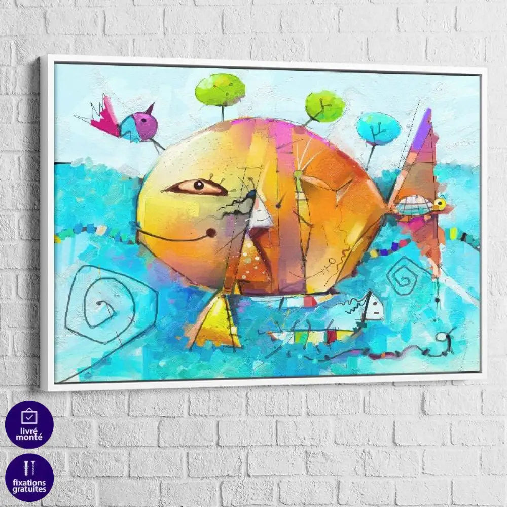 Tableau Abstrait World Fish - Montableaudeco