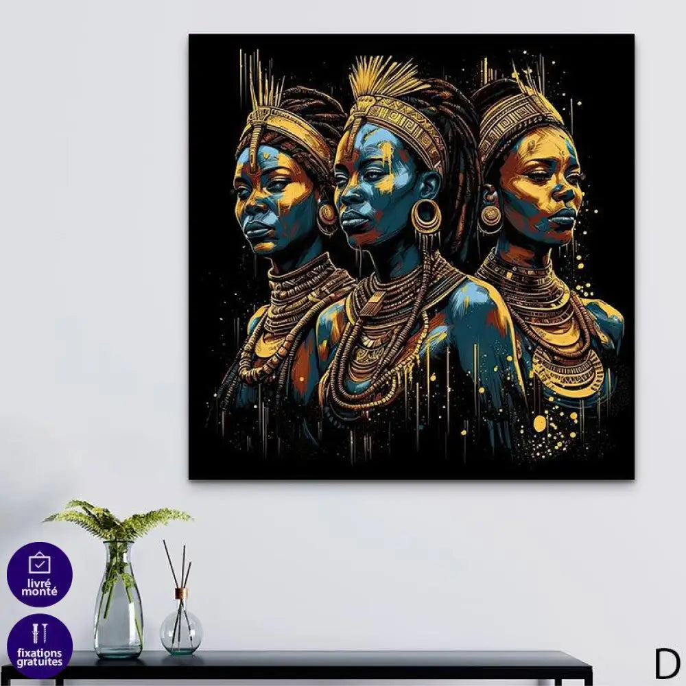 Tableau Afrique Femme Guerière Collection - Montableaudeco 6