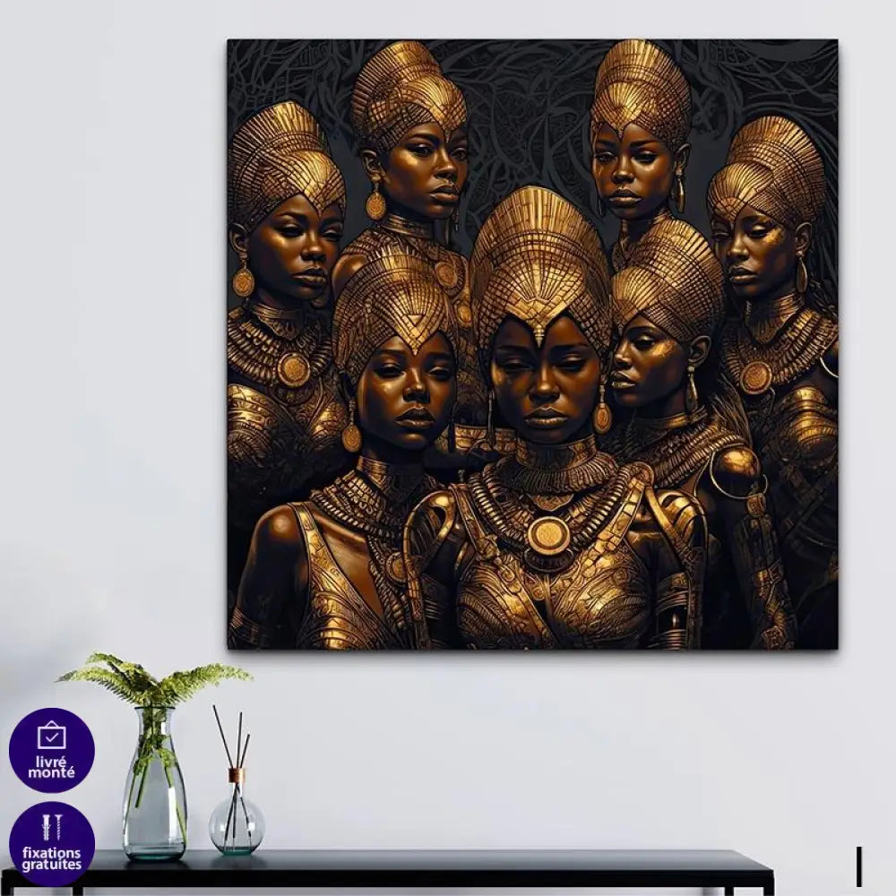 Tableau Afrique Femme Guerière Collection - Montableaudeco 12