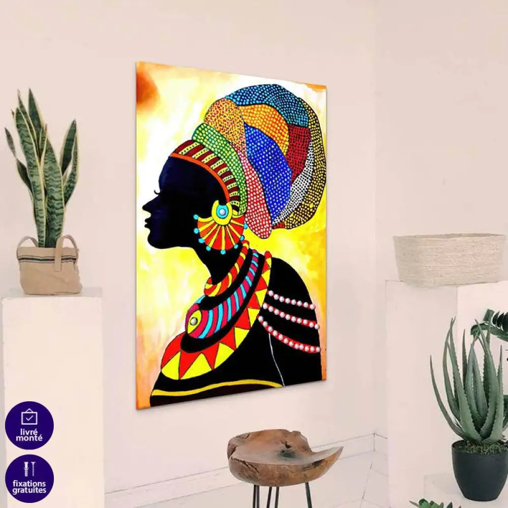 Tableau Afrique Femme Traditionnelle - Montableaudeco