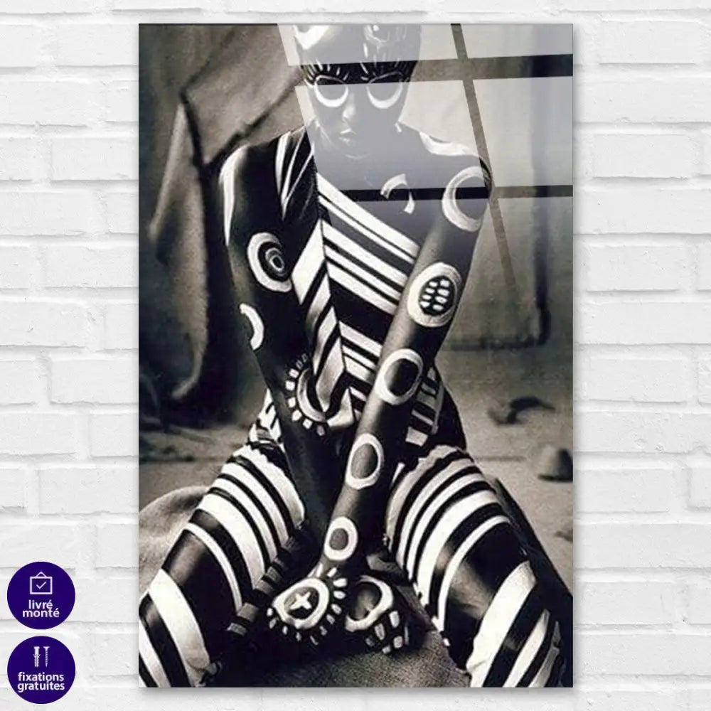 Tableau Afrique La Femme Noir et Blanc - Montableaudeco