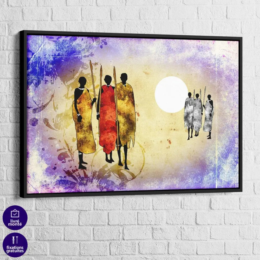 Tableau Afrique La Tribu du Soleil - Montableaudeco