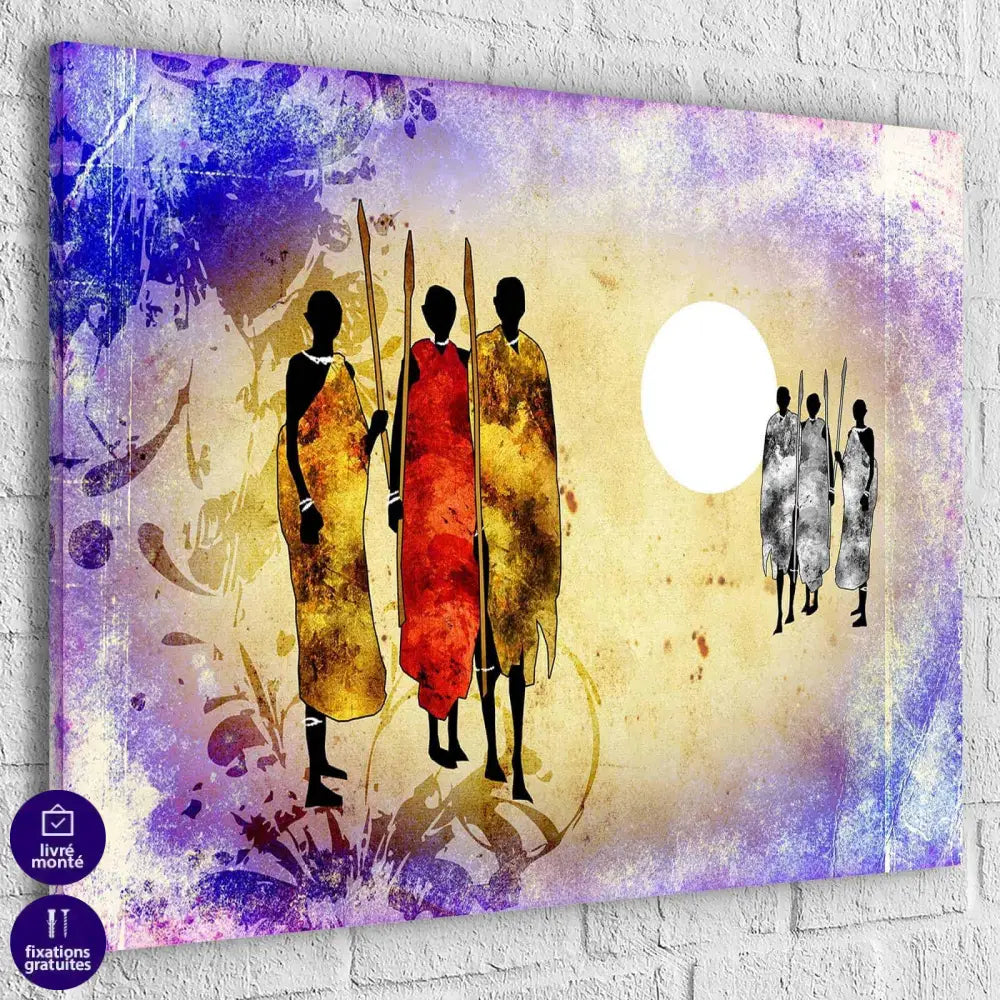 Tableau Afrique La Tribu du Soleil - Montableaudeco