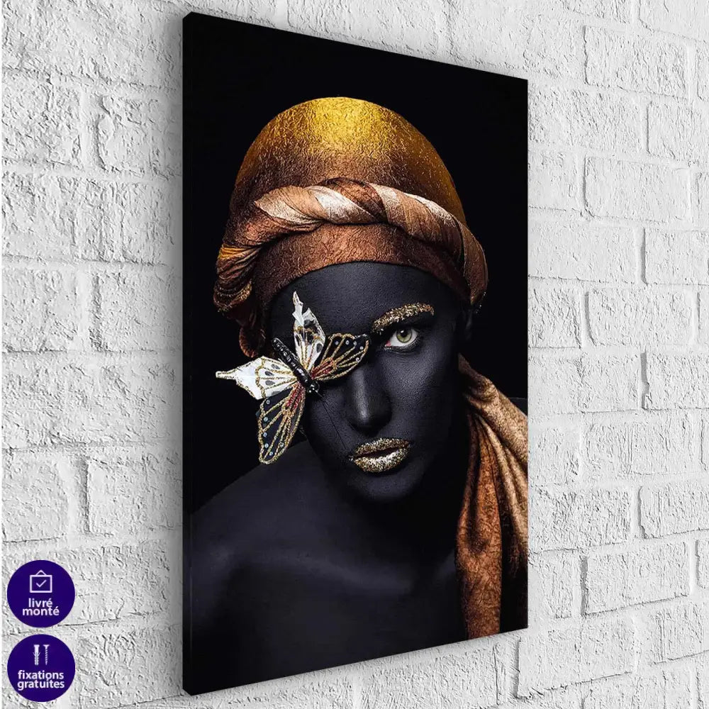 Tableau Afrique Noir et Or Collections 6 Pièces - Montableaudeco