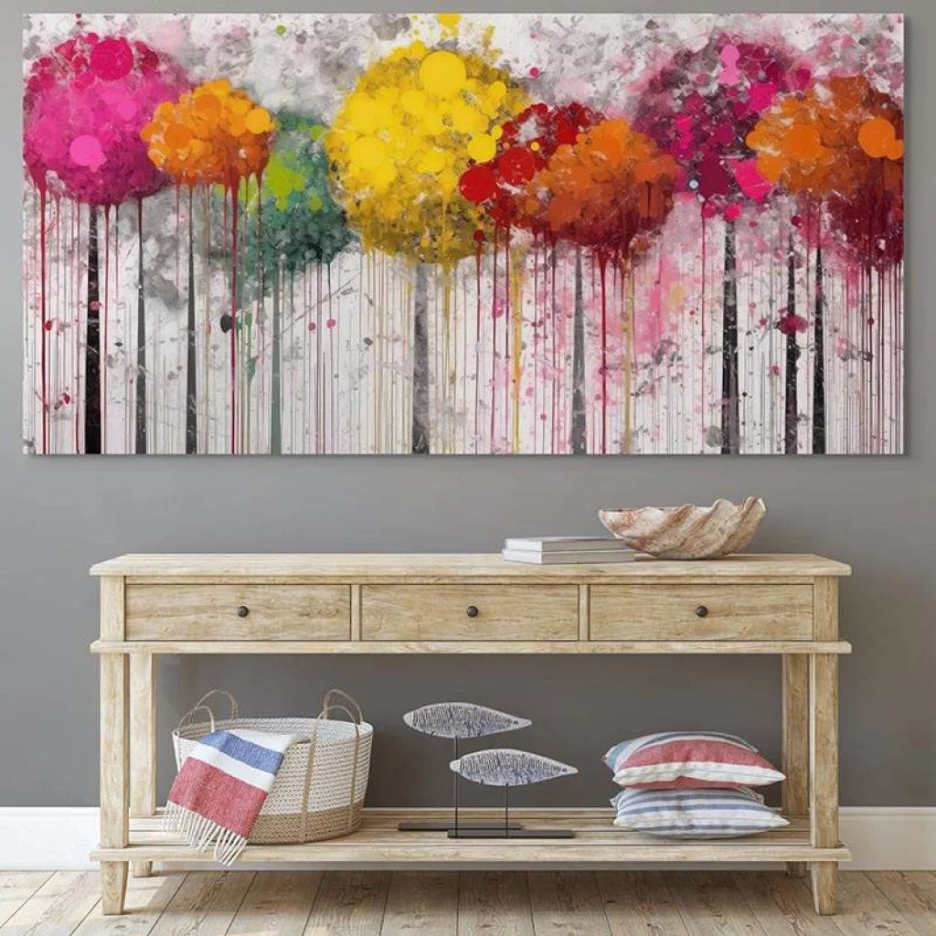 Tableau Arbre Forêt de Couleurs Tableau Arbre