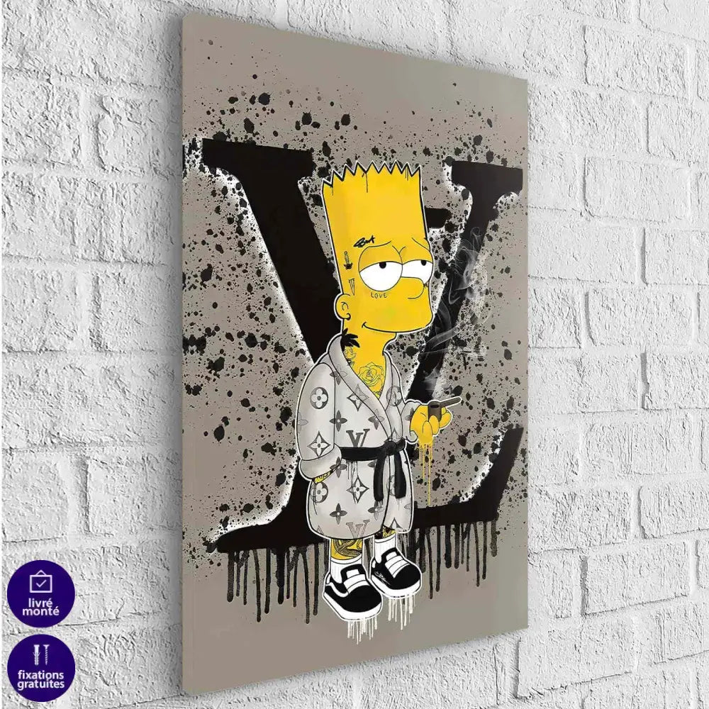 Tableau Bart Simpson Louis Vuitton - Montableaudeco