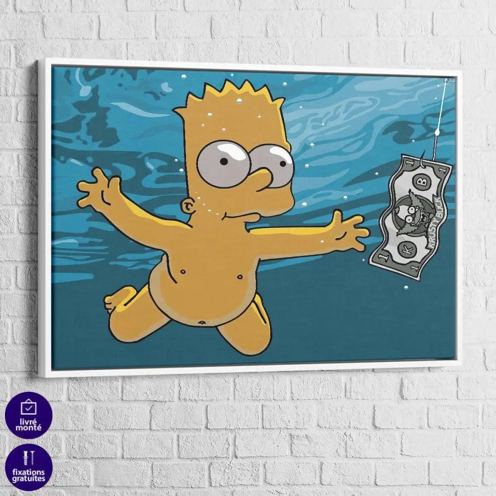 Tableau Bart Simpson Nirvana - Montableaudeco