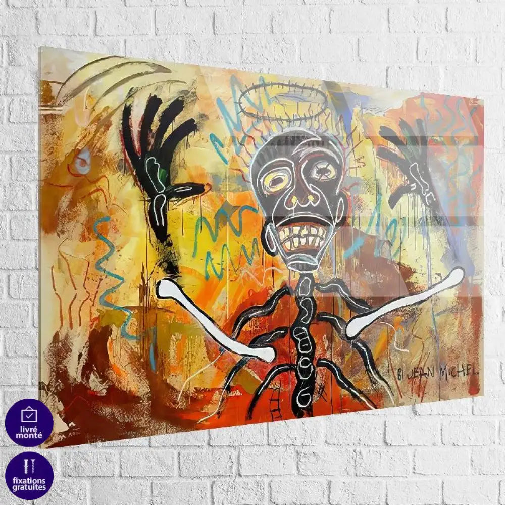 Tableau Basquiat AM NIGHT TIME 1981 - Montableaudeco