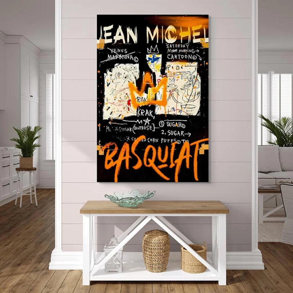 Tableau Basquiat Dualité Urbaine 40x60cm / Toile tendue sur châssis / A Tableau Basquiat