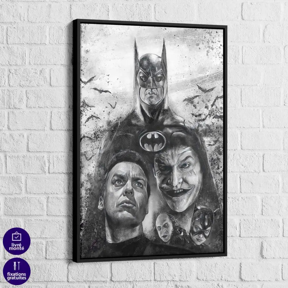 Tableau Batman Noir et Blanc - Montableaudeco
