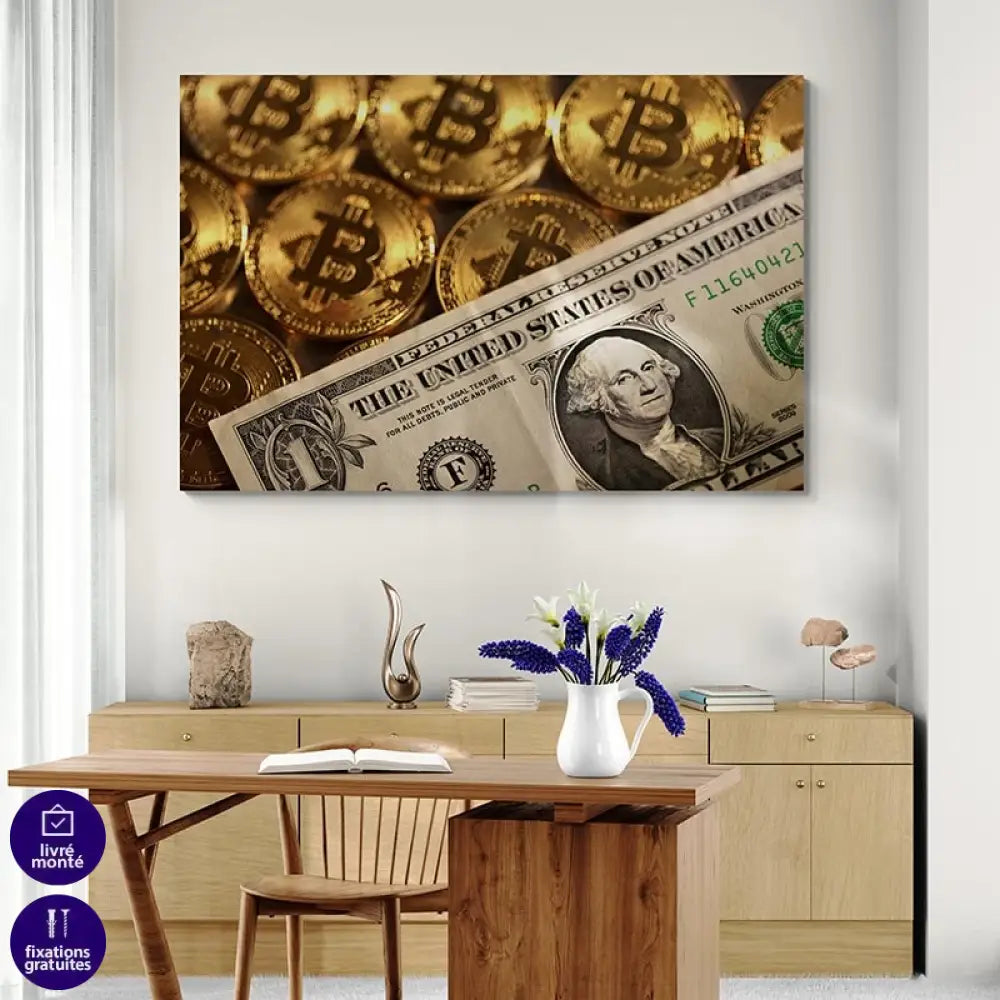 Tableau Bit Coin Dollar Tableau Fleur