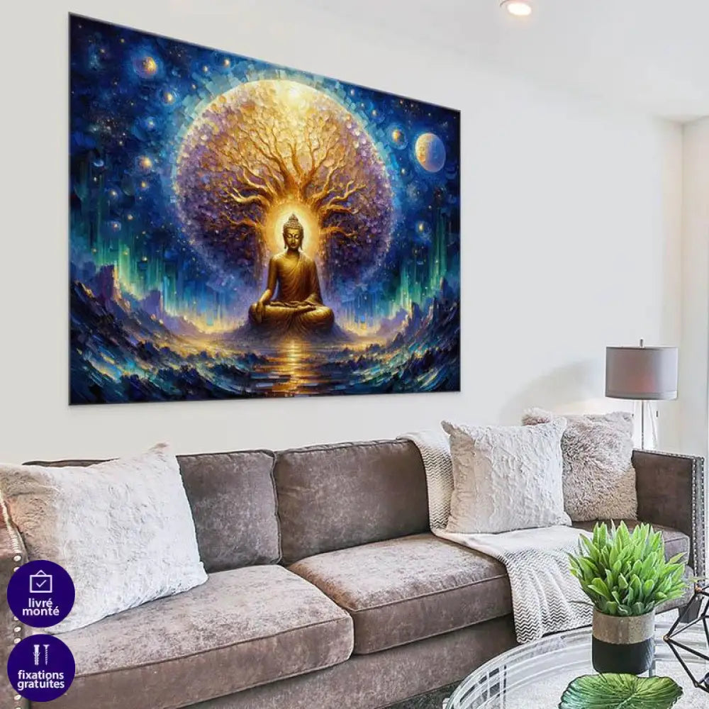 Tableau Bouddha Or Arbre de Vie - Montableaudeco