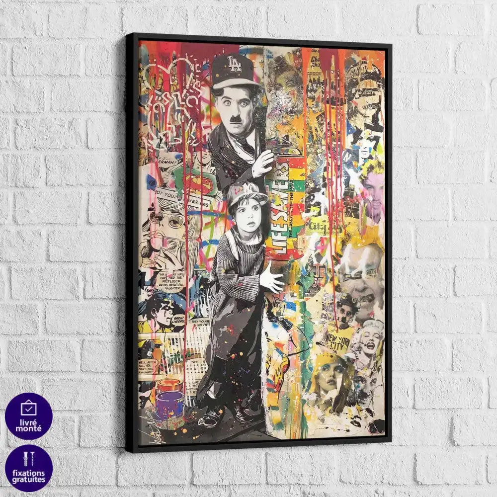 Tableau Charlie Chaplin et le Kid - Montableaudeco