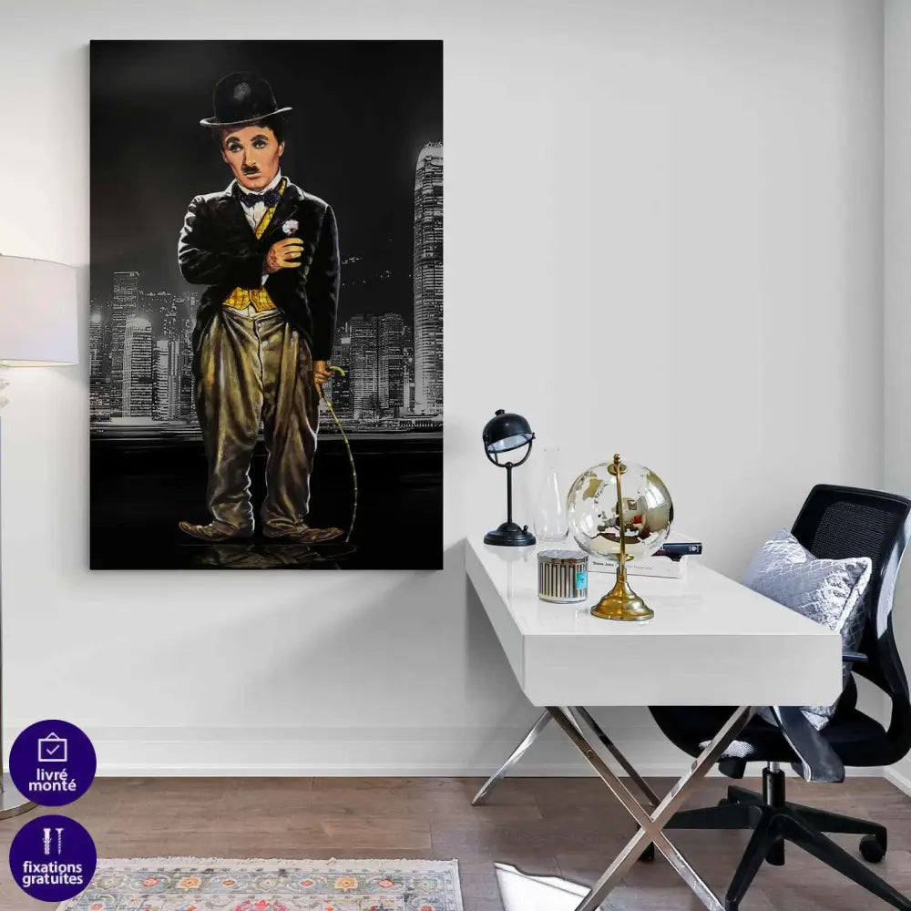 Tableau Charlie Chaplin L'Artiste - Montableaudeco