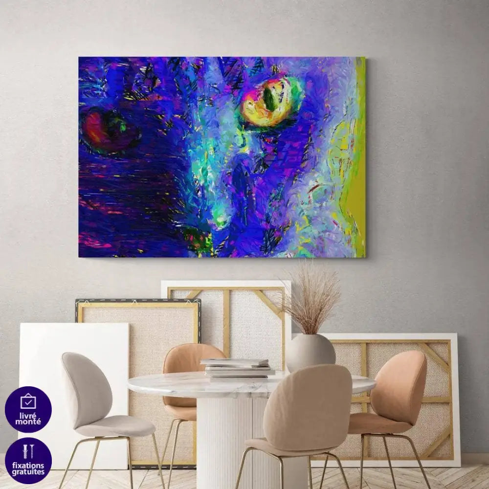 Tableau Chat Bleu - Montableaudeco