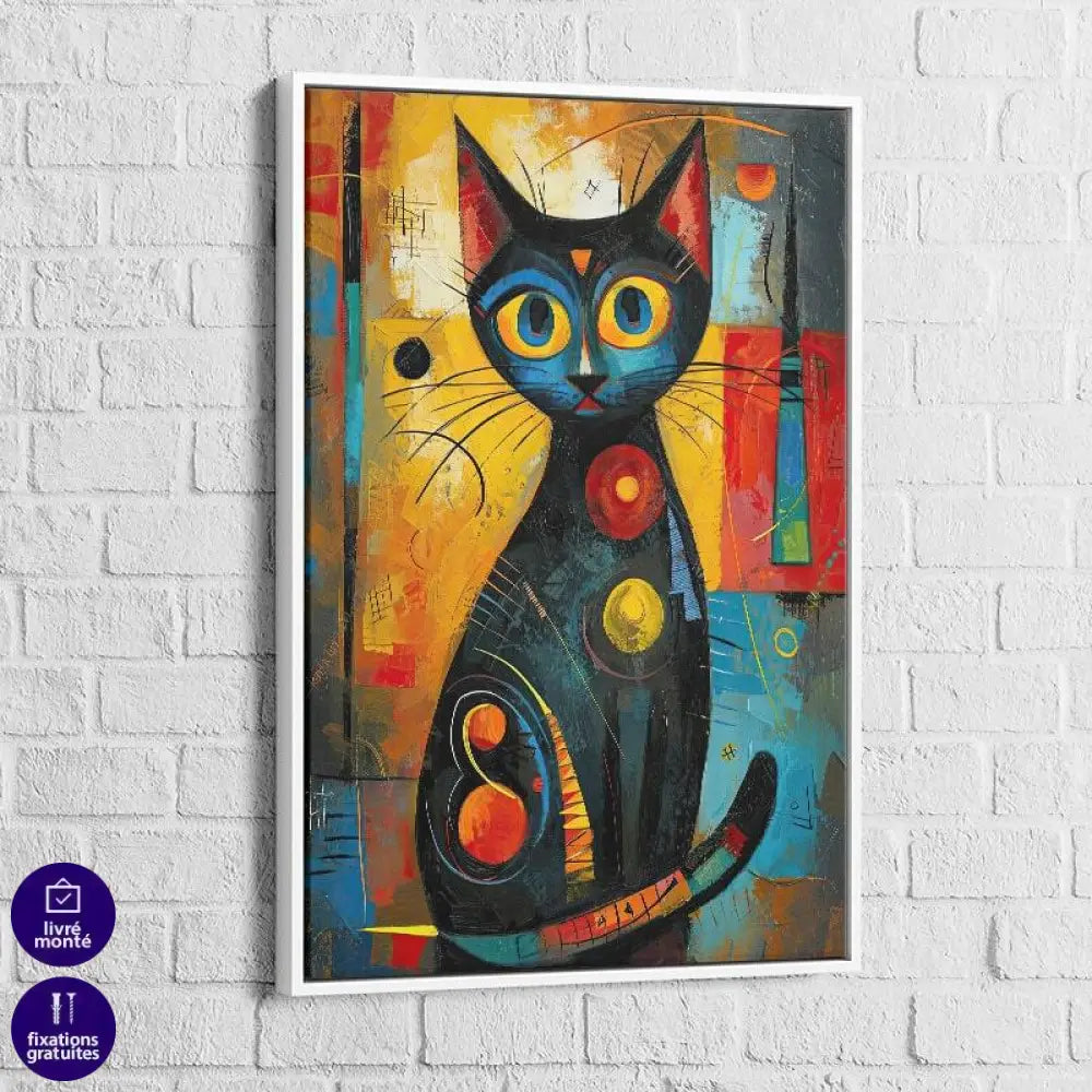 Tableau Chat Coloré - Montableaudeco