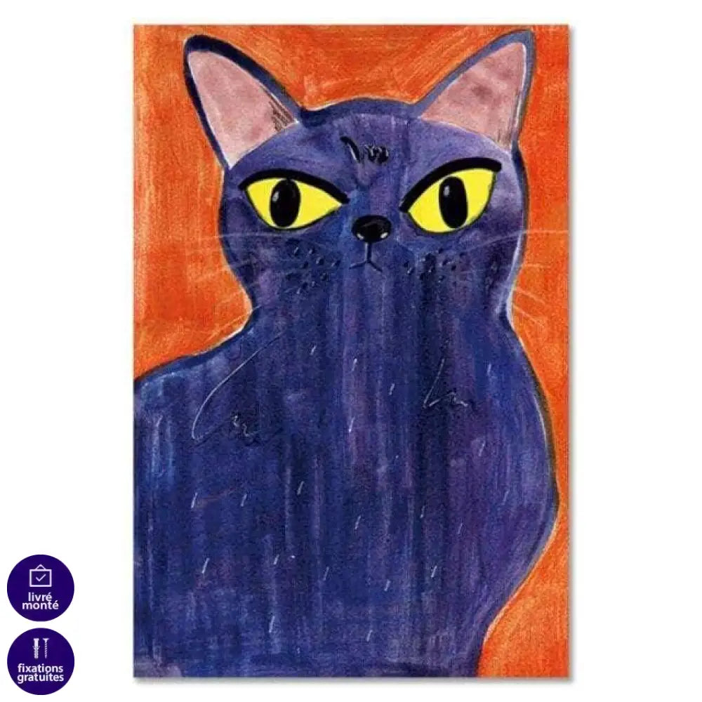 Tableau Chat Coloré | Déco Original | Offre de Bienvenue -20% i