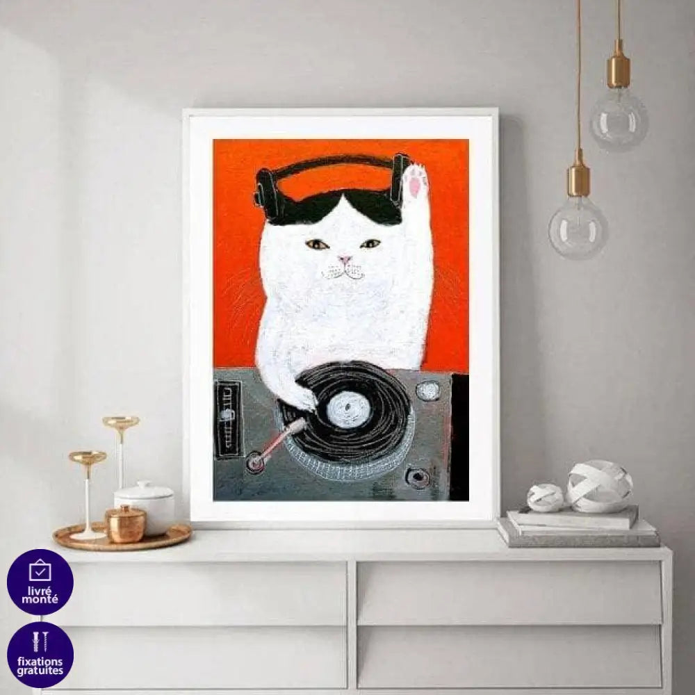 Tableau Chat Coloré Fun Collection 13 Pièces - Montableaudeco