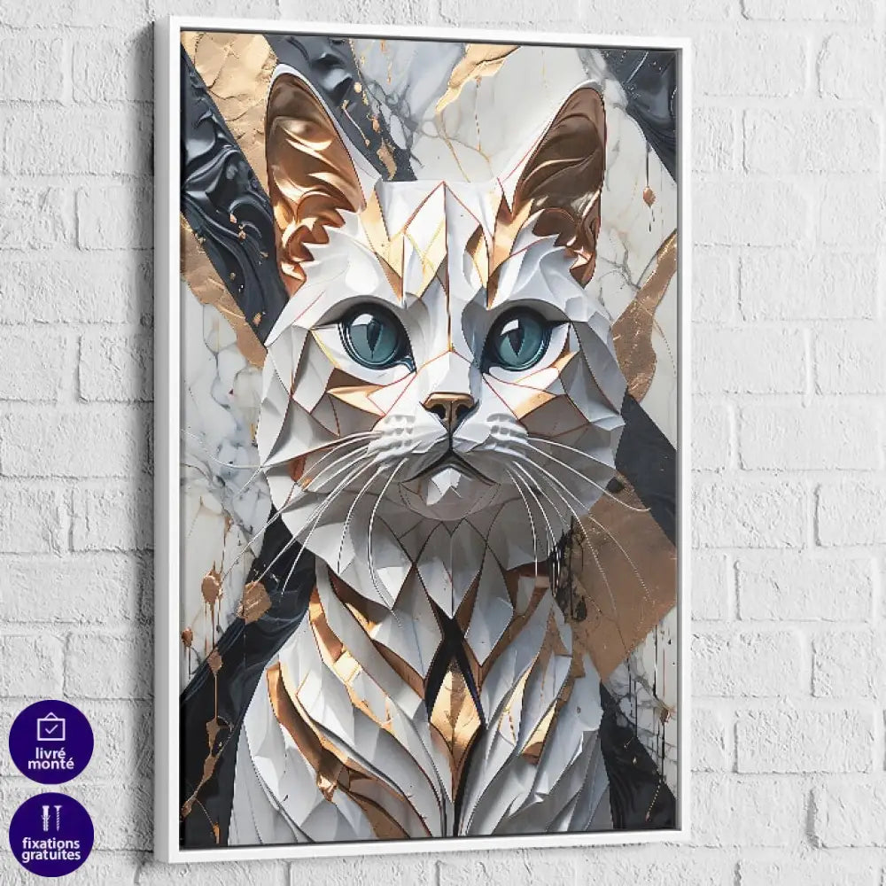 Tableau Chat Luxe et élégance féline c