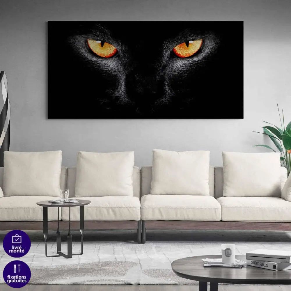 Tableau Chat Noir - Montableaudeco