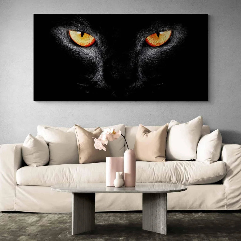 Tableau Chat Noir - Montableaudeco