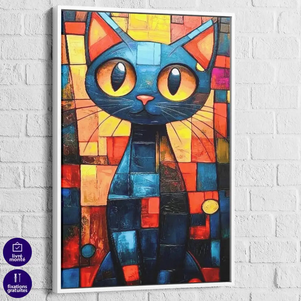 Tableau Chat Urbain Coloré avec offre -15% Montableaudeco