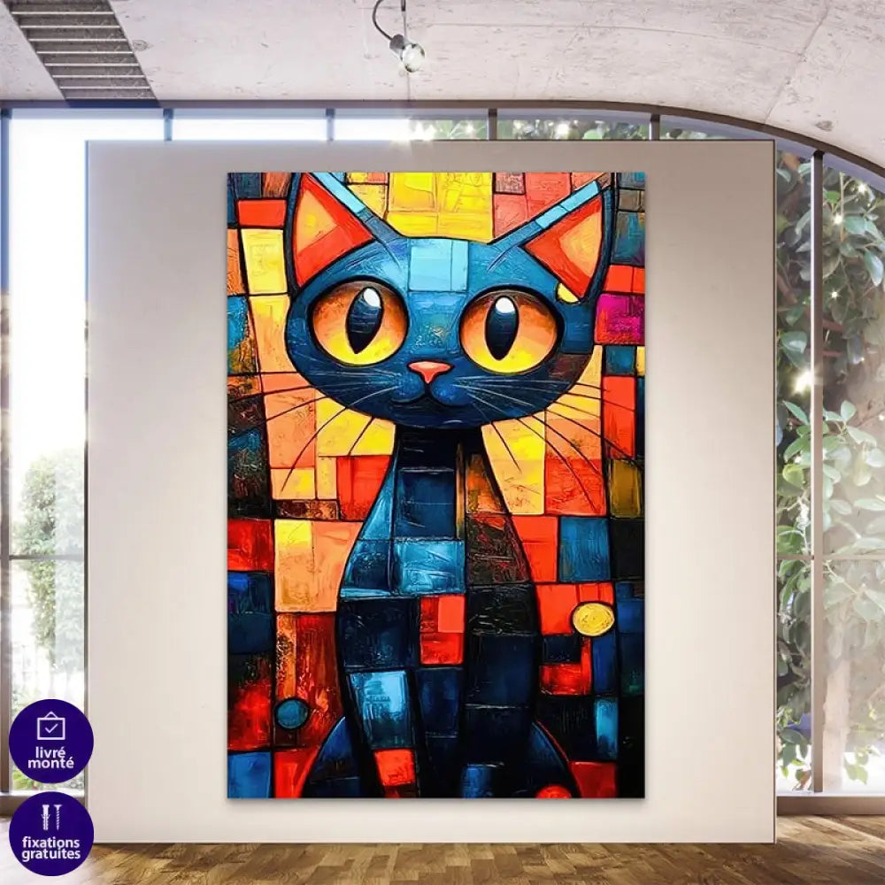Tableau Chat Urbain Coloré Tableau Animaux