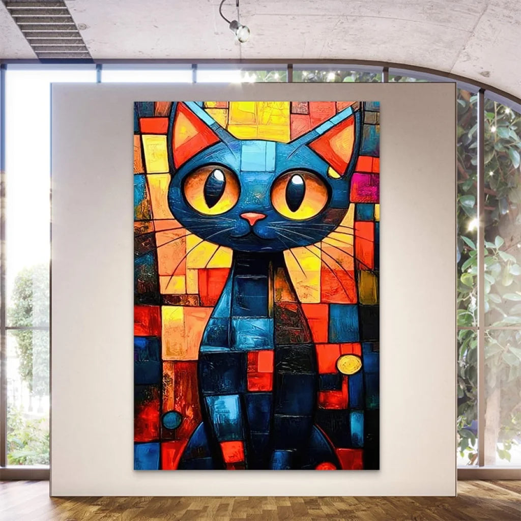 Tableau Chat Urbain Coloré Tableau Animaux