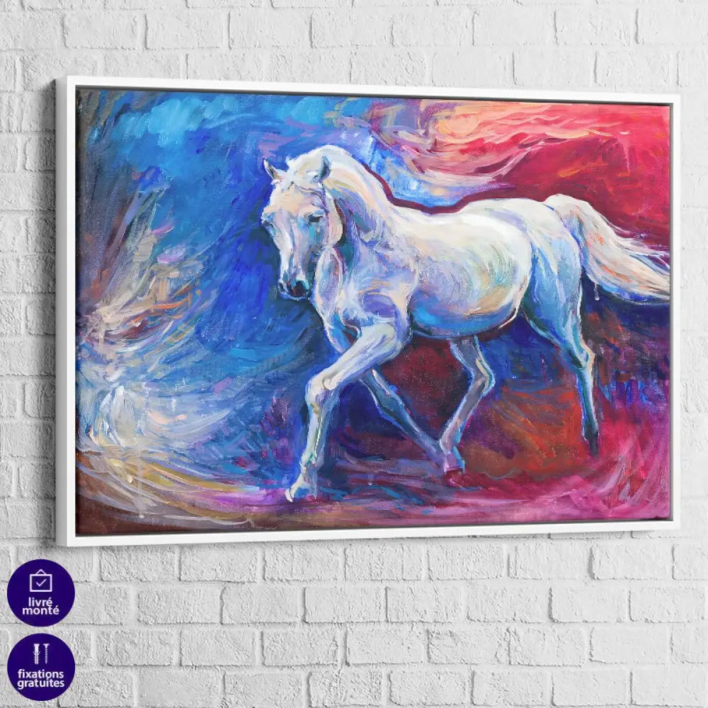 tableau déco cheval couleurs vives
