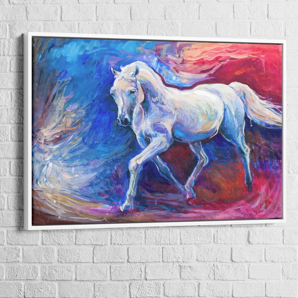 tableau déco cheval couleurs vives