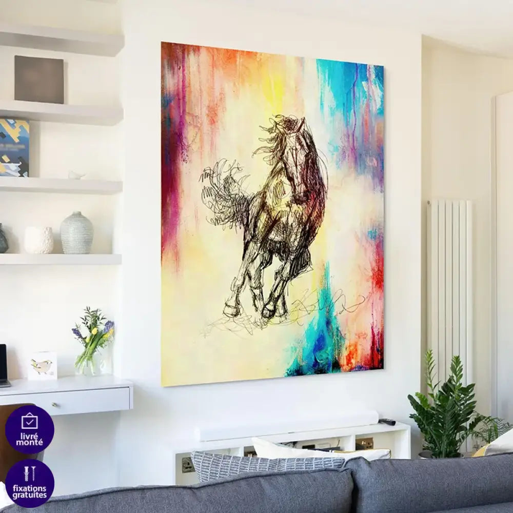 Tableau déco cheval symbole de liberté et puissance