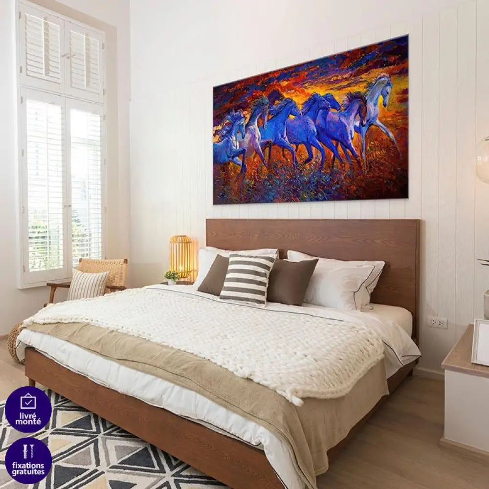 Tableau Chevaux Colorés - Montableaudeco