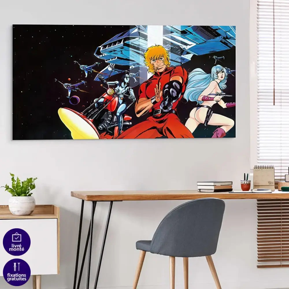 Tableau geek manga vintage Cobra et personnages