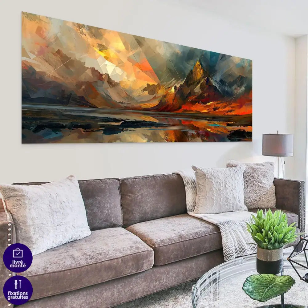 Tableau Contemporain Montagne Géo - Montableaudeco