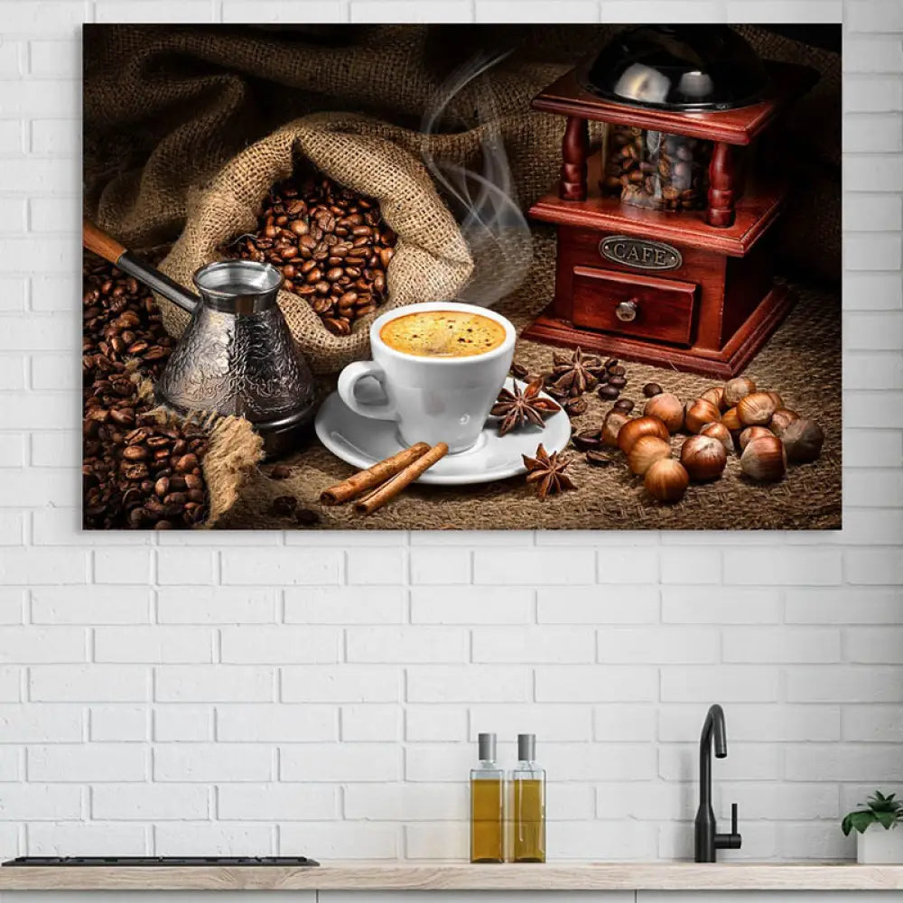Tableau Cuisine Café et Grain 40x60cm / Affiche sans cadre Tableau Cuisine
